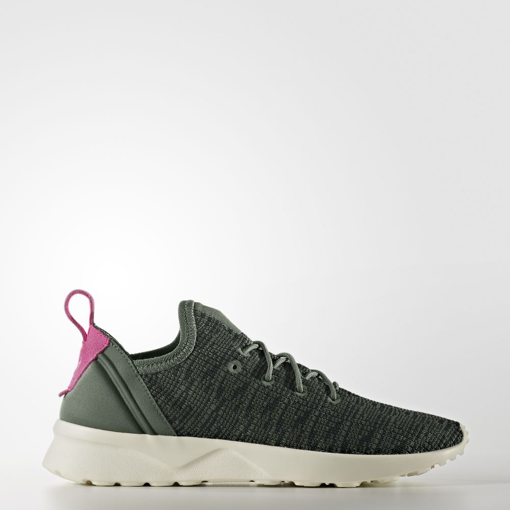 Adidas Zx Flux Adv Virtue - Originals γυναικεια - Ελιά/Μαυρα/Ροζ,Μέγεθος: EU 36 – 54 2/3 (185BNXFS)